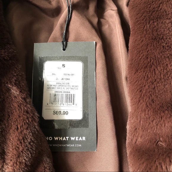 Who What Wear Teddy Fur Robe Coat Shawl Collar NWT - Picture 12 of 15
